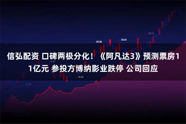 信弘配资 口碑两极分化！《阿凡达3》预测票房11亿元 参投方博纳影业跌停 公司回应