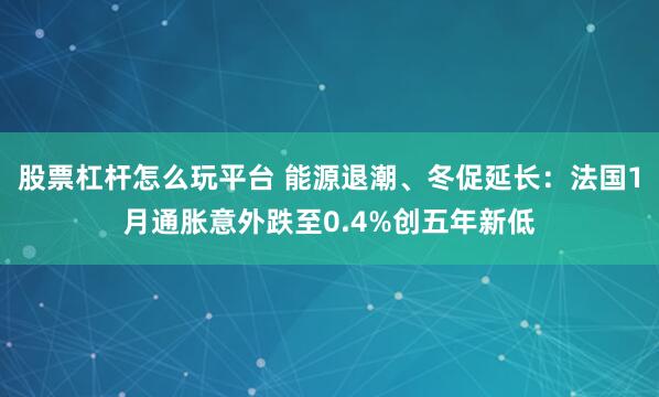 股票杠杆怎么玩平台 能源退潮、冬促延长：法国1月通胀意外跌至0.4%创五年新低